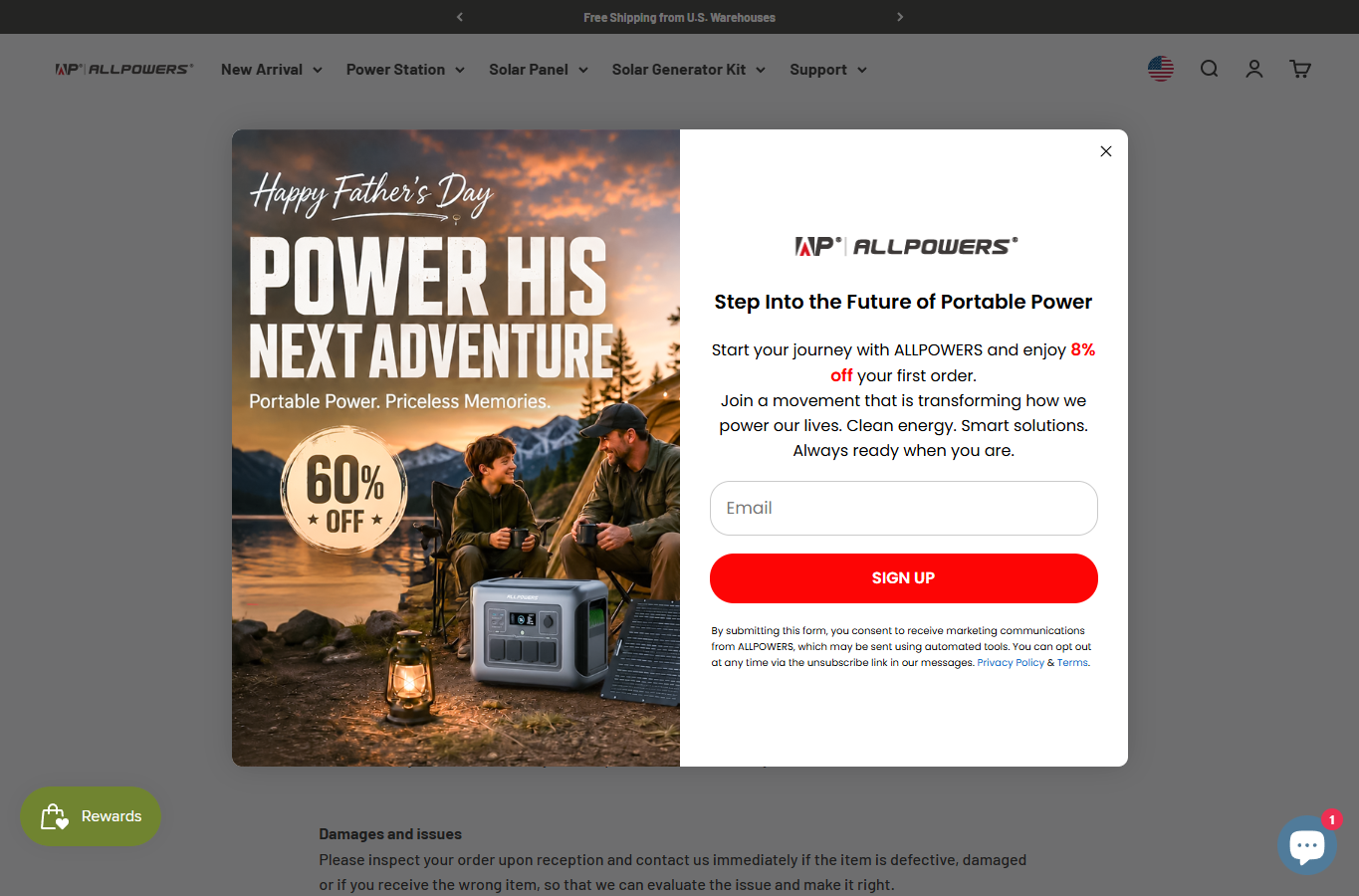 Politica de devolucao oficial da ALLPOWERS