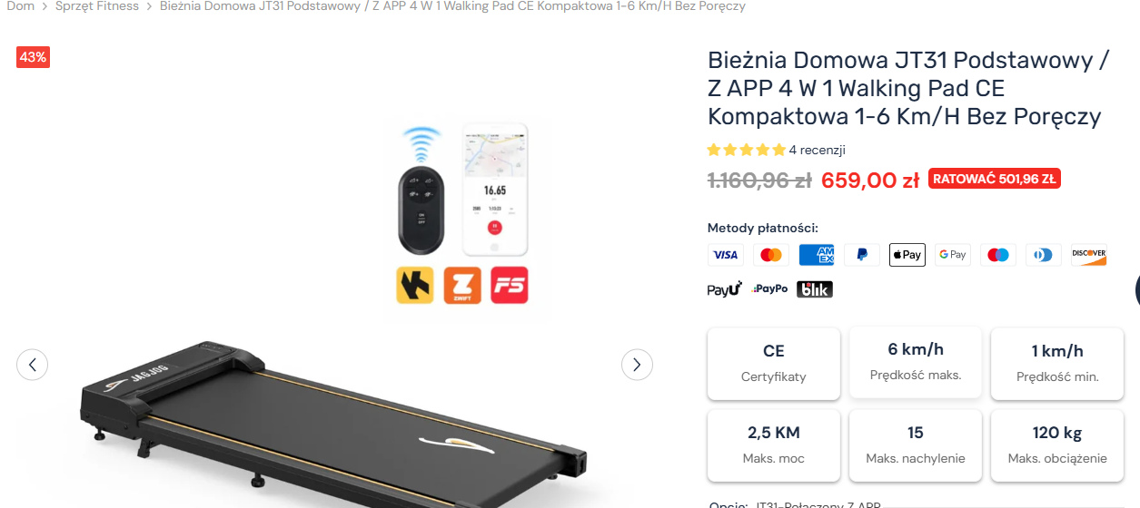 Karta produktu CyberCart Polska z cena promocyjna i metodami platnosci