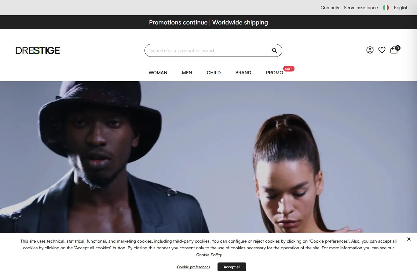 Homepage ufficiale Drestige