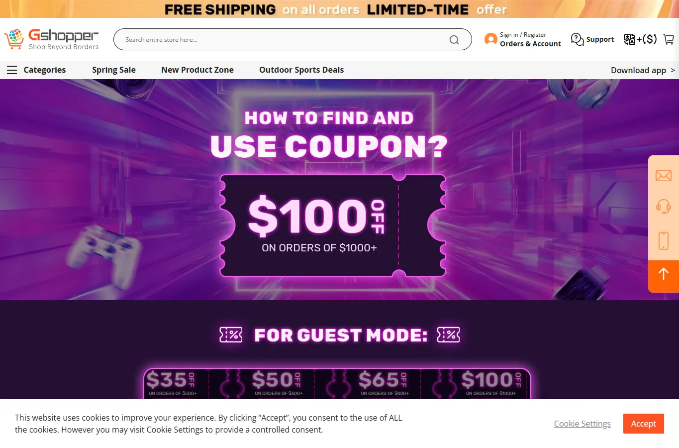 Ajuda oficial da Gshopper sobre como usar cupoes