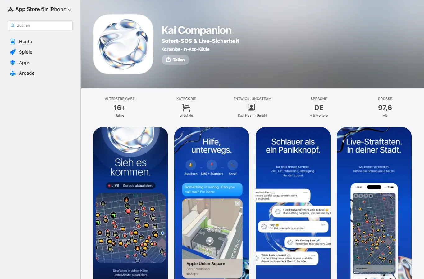 Kai Companion im Apple App Store