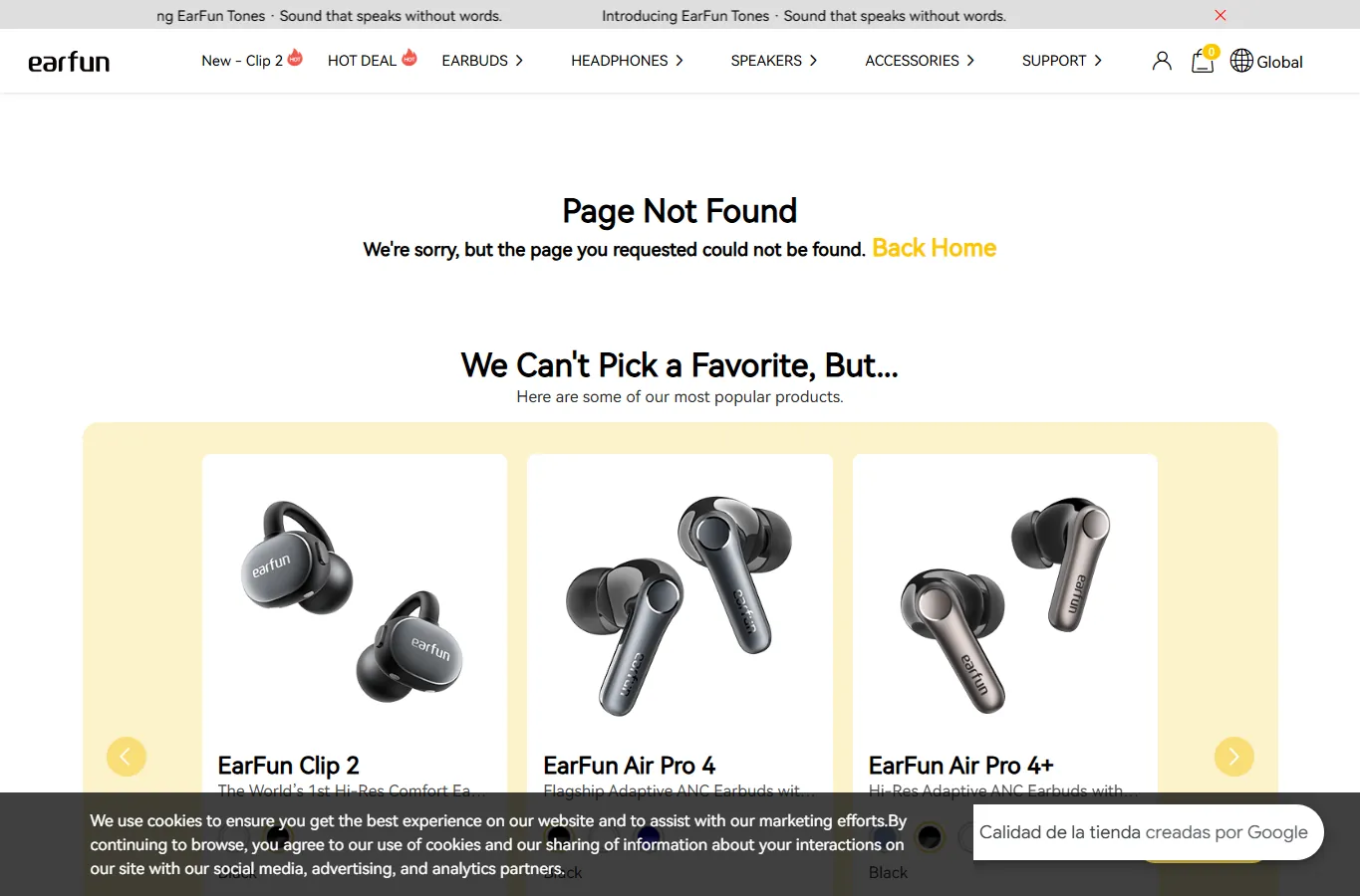 EarFun shipping information