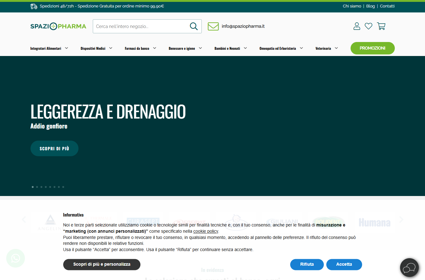 Homepage ufficiale Spaziopharma farmacia online